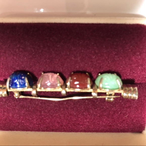 vintage rare Scarab Brooch, 2 1/4” long - Picture 5 of 7